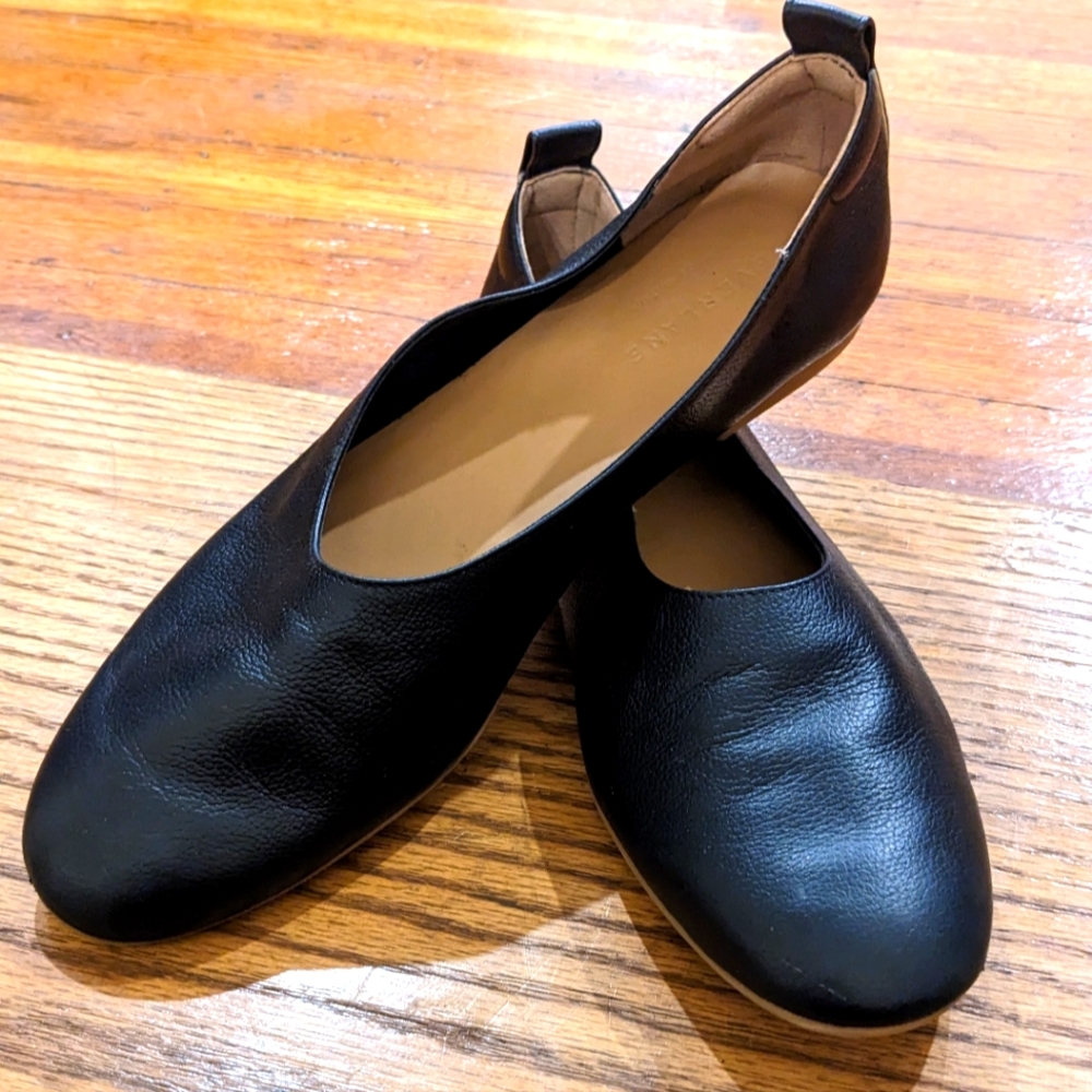 Everlane The Day Glove Size 8 Leather Shoes Black Womens Ballet Flats